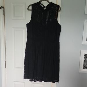 Elegant Black Lace Dress Plus Size